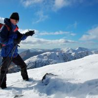 Sean on Stob Coire nan Sgreamhach (Sean Kelly)