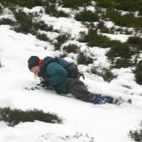 Trish Practicing Self Arrest (Andrew Croughton)
