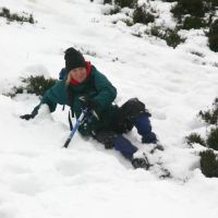 Trish Practicing Self Arrest (Andrew Croughton)